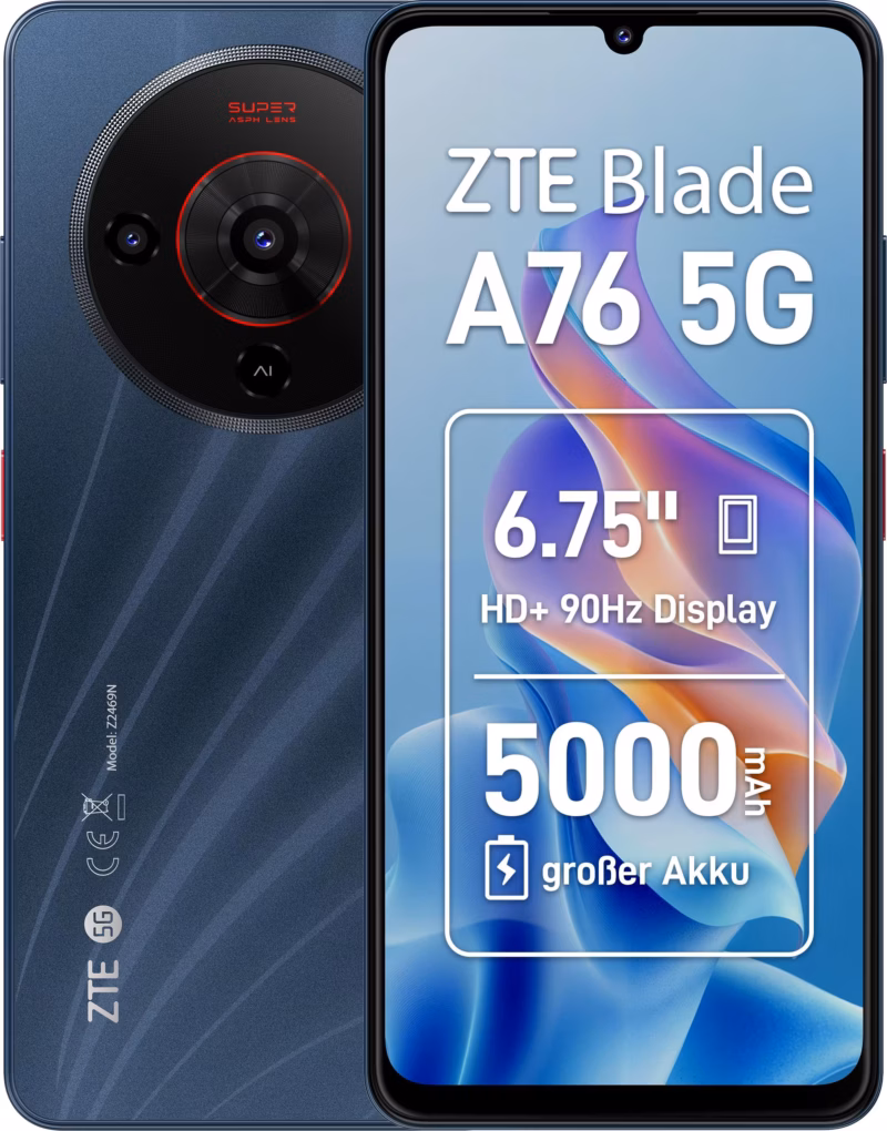 ZTE Blade A76 5G 4/128GB Stardust Black