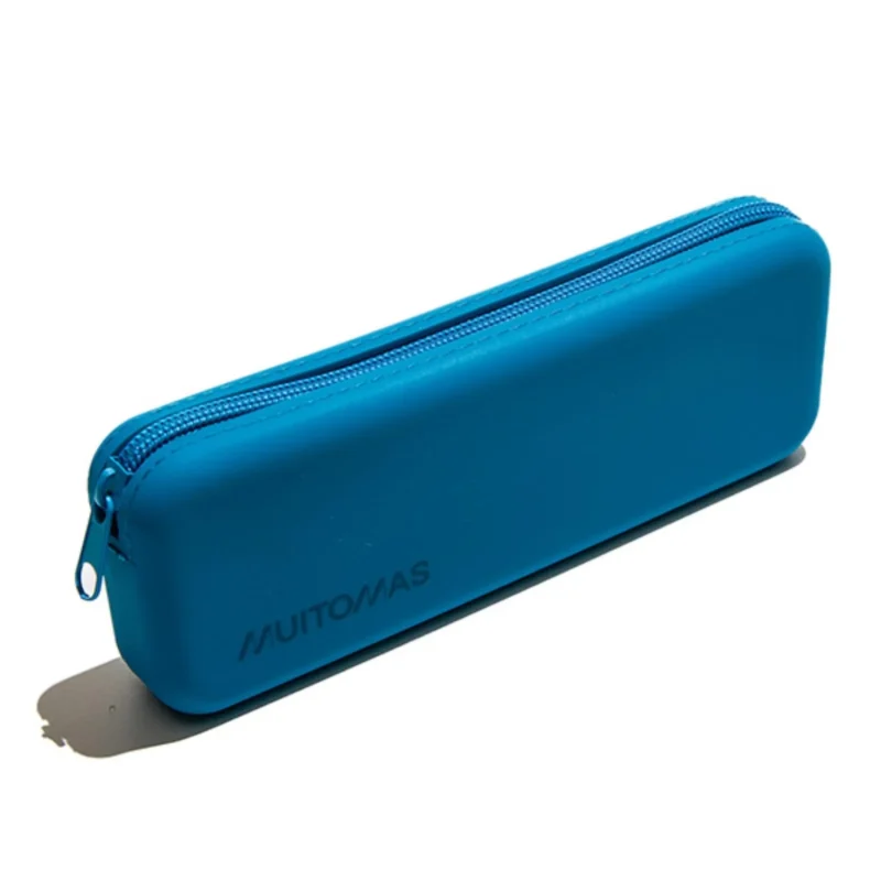 Muitomas Silicone Pencil Case Blue