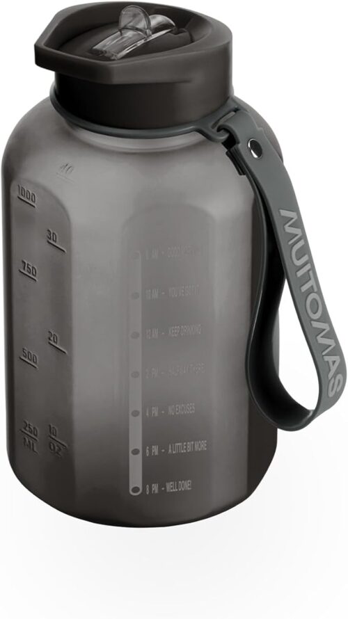 Muitomas Sport Water Bottle 1.2L Black - Image 2