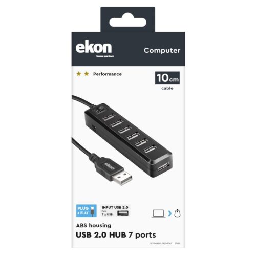EKON Hub Usb 2.0, 7 In, USB included - Image 2