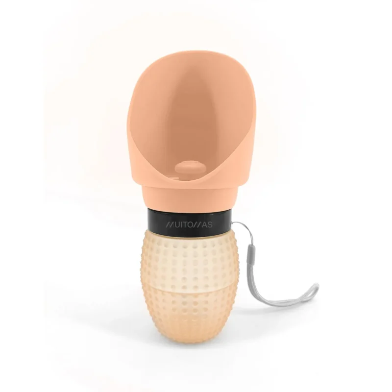 Muitomas Pet Water Bottle Peach Fuzzy