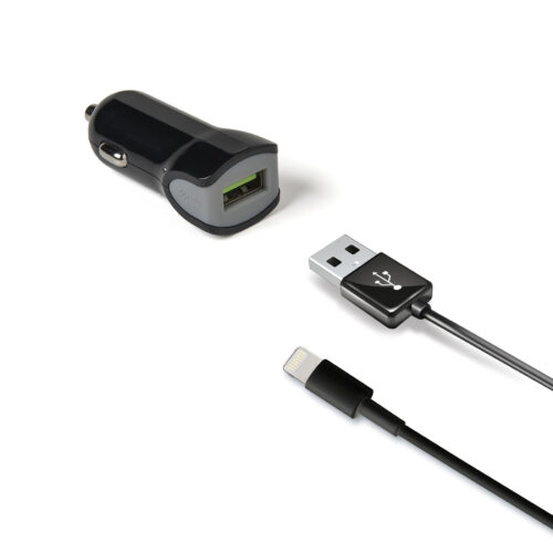Celly Car Adapter (2.4A) with Lightning Cable