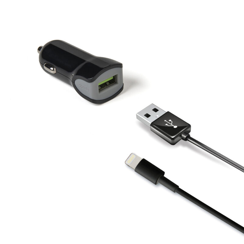 Celly Car Adapter (2.4A) with Lightning Cable