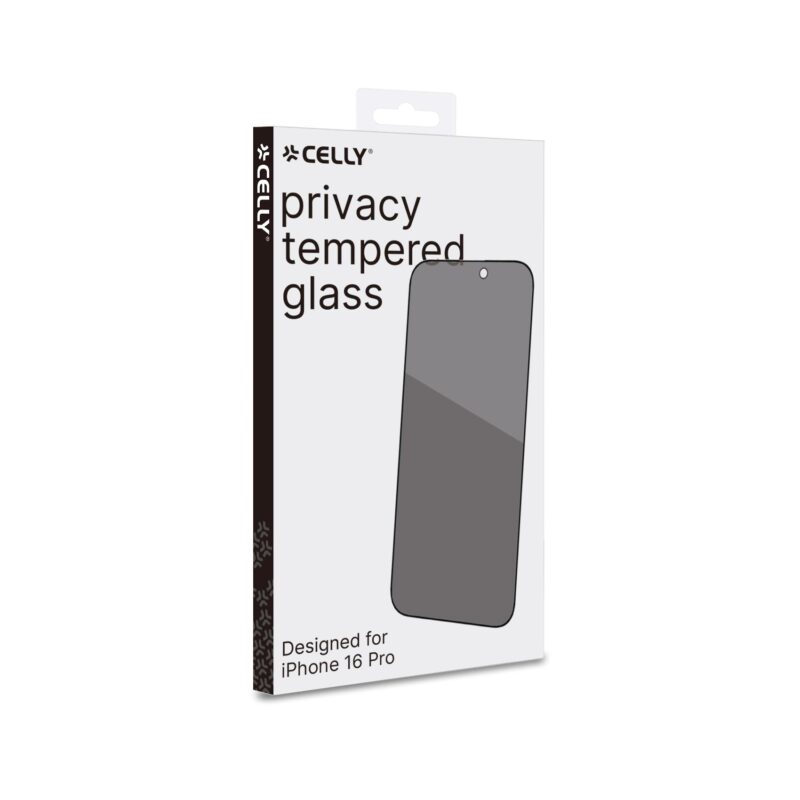 Celly Privacy 3D Glass for Apple iPhone 16 Pro Black - Image 2