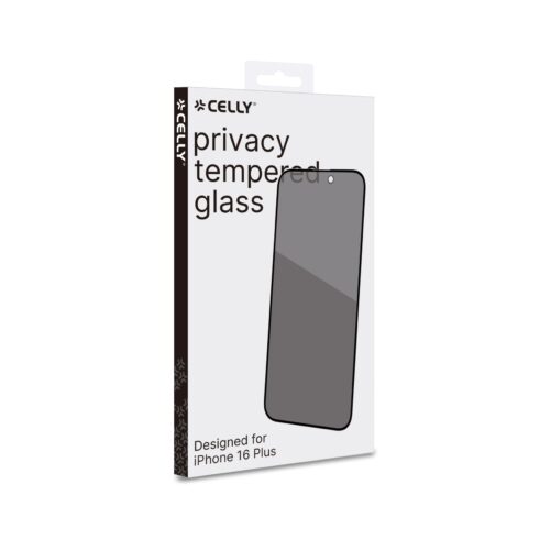 Celly Privacy 3D Glass for Apple iPhone 16 Plus Black - Image 2
