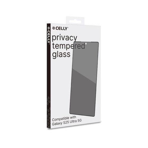 Celly Privacy 3D Glass for Samsung Galaxy S25 Ultra 5G Black - Image 2
