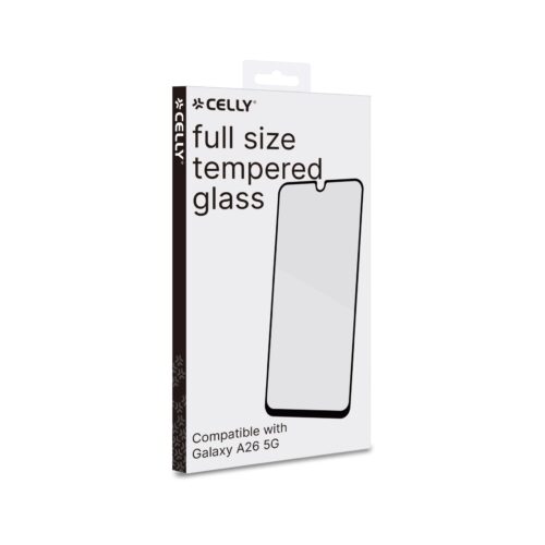 Celly Tempered Glass (Full Glass) for Samsung Galaxy A26 5G - Image 2