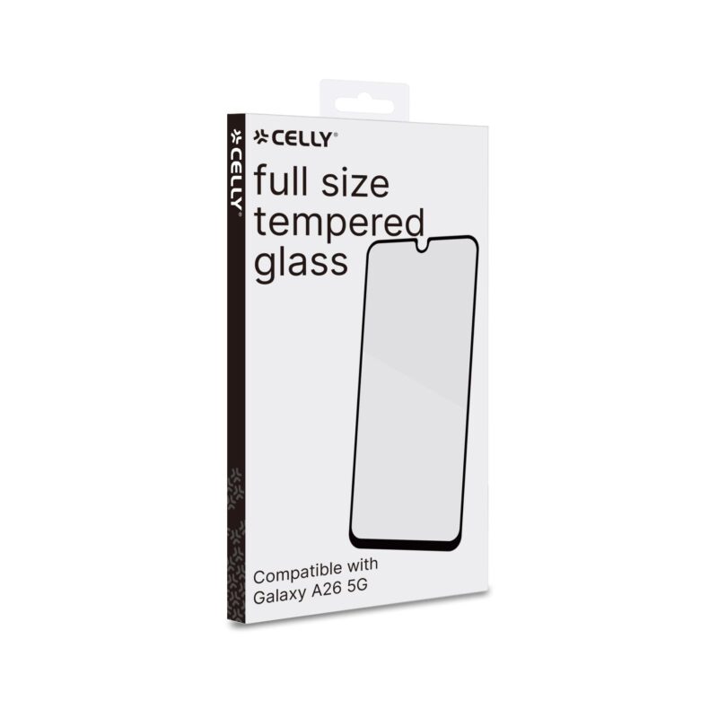 Celly Tempered Glass (Full Glass) for Samsung Galaxy A26 5G - Image 2