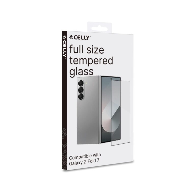 Celly Tempered Glass (Full Glass) for Samsung Galaxy Z Fold7 - Image 3