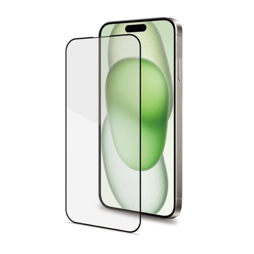 Celly Tempered Glass (Full Glass) for Apple iPhone 15 Plus