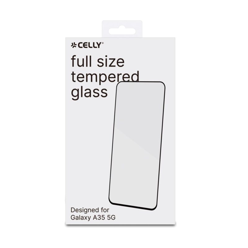 Celly Tempered Glass (Full Glass) for Samsung Galaxy A35 5G - Image 2