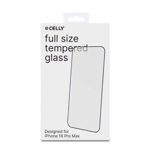 Celly Tempered Glass (Full Glass) for Apple iPhone 16 Pro Max - Image 2