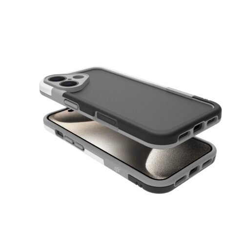 Celly Bumper Cover for Apple iPhone 16 Black/White - Image 2