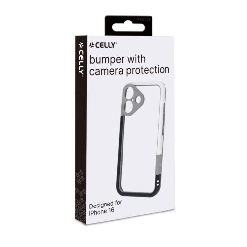 Celly Bumper Cover for Apple iPhone 16 Black/White - Image 4