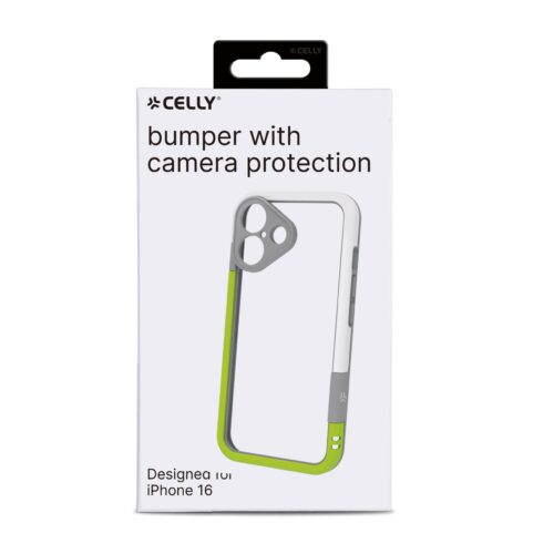Celly Bumper Cover for Apple iPhone 16 White/Green - Image 4