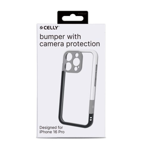 Celly Bumper Cover for Apple iPhone 16 Pro Black/White - Image 3