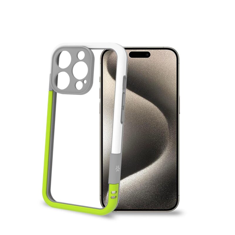 Celly Bumper Cover for Apple iPhone 16 Pro White/Green