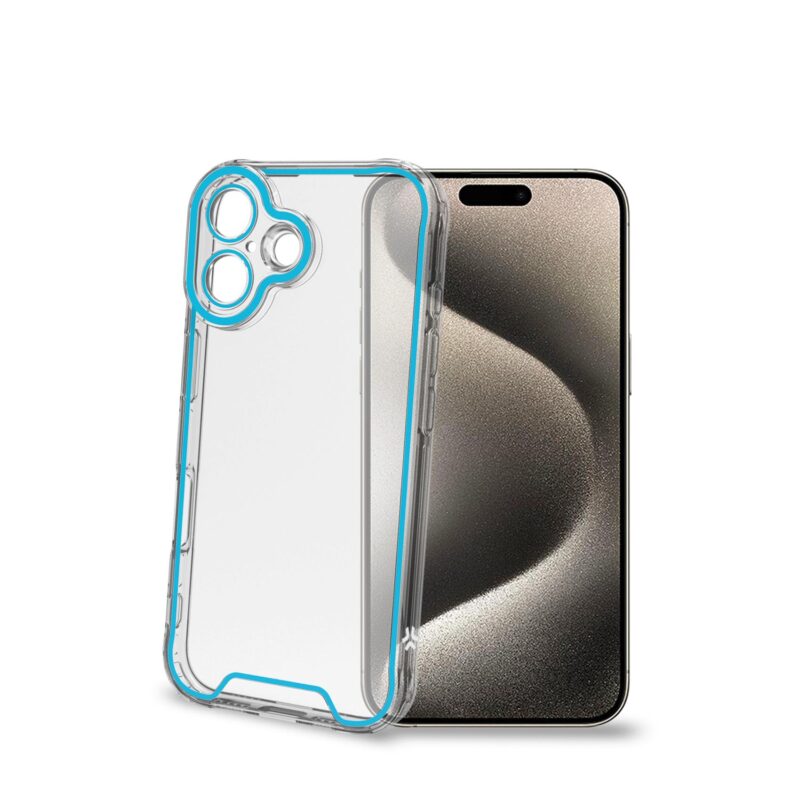 Celly TPU Cover Glow for Apple iPhone 16 Blue