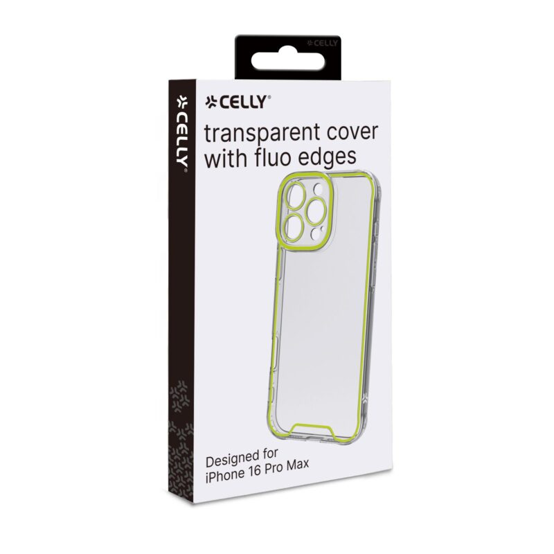Celly TPU Cover Glow for Apple iPhone 16 Pro Max Yellow - Image 2