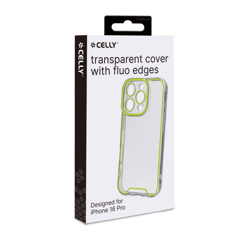 Celly TPU Cover Glow for Apple iPhone 16 Pro Yellow - Image 2