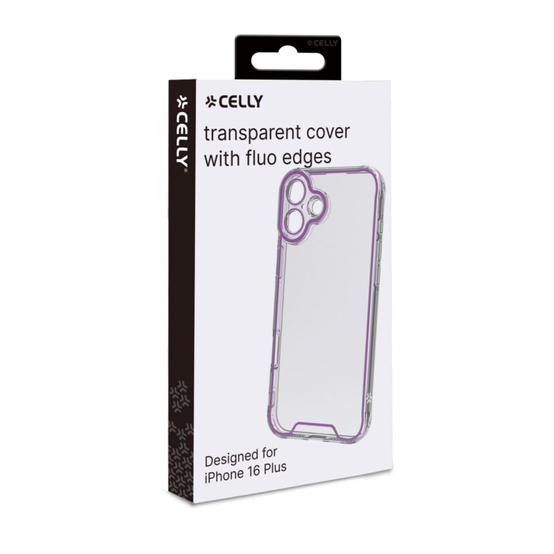 Celly TPU Cover Glow for Apple iPhone 16 Plus Purple - Image 2