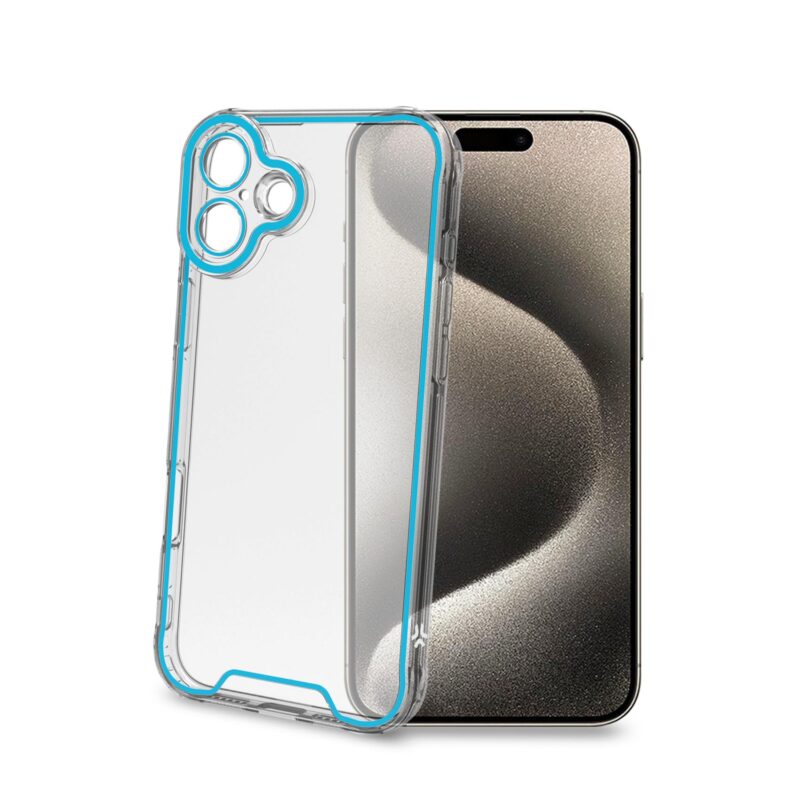 Celly TPU Cover Glow for Apple iPhone 16 Plus Blue