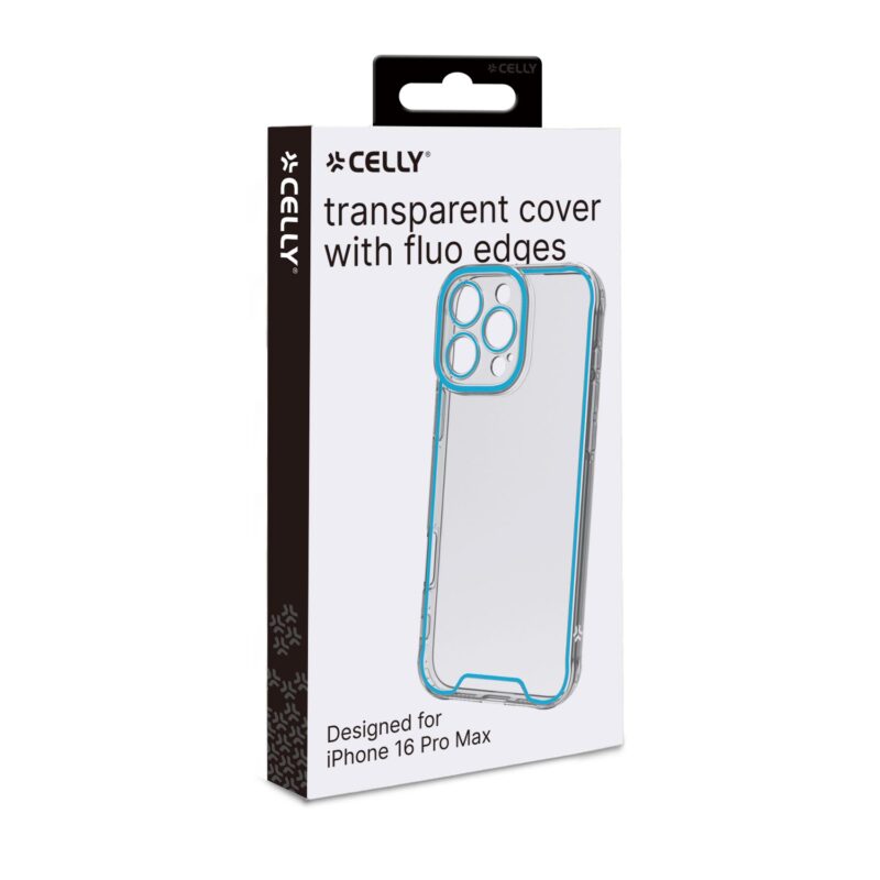 Celly TPU Cover Glow for Apple iPhone 16 Pro Max Blue - Image 2