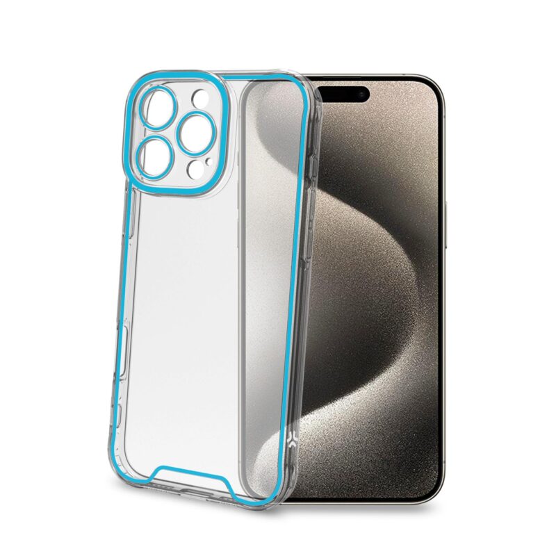 Celly TPU Cover Glow for Apple iPhone 16 Pro Max Blue