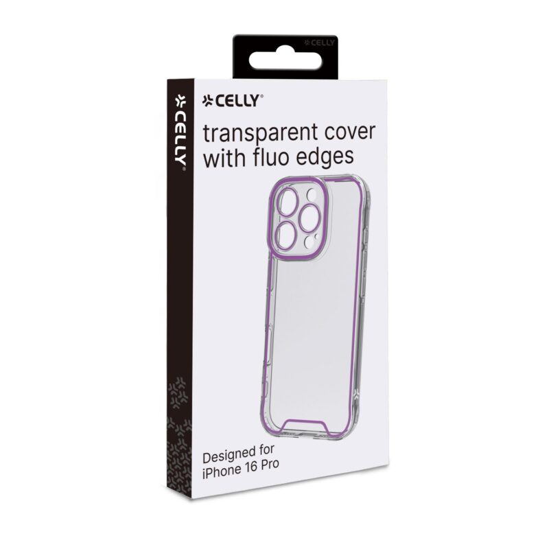 Celly TPU Cover Glow for Apple iPhone 16 Pro Purple - Image 2