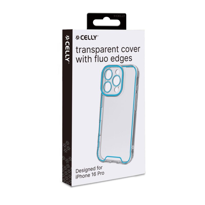 Celly TPU Cover Glow for Apple iPhone 16 Pro Blue - Image 2