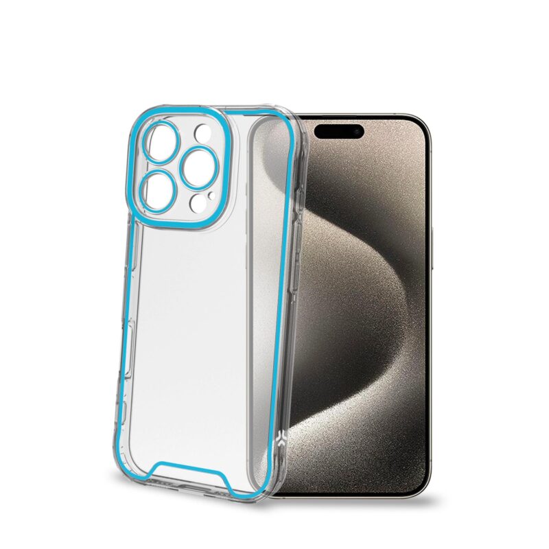Celly TPU Cover Glow for Apple iPhone 16 Pro Blue