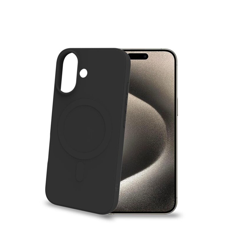 Celly Cromo with MAG for Apple iPhone 16 Black