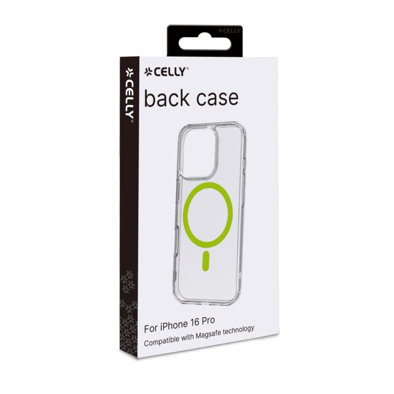 Celly TPU Cover with MAG for Apple iPhone 16 Pro Yellow - Image 2