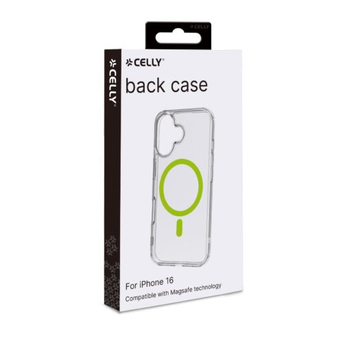 Celly TPU Cover with MAG for Apple iPhone 16 Yellow - Image 2