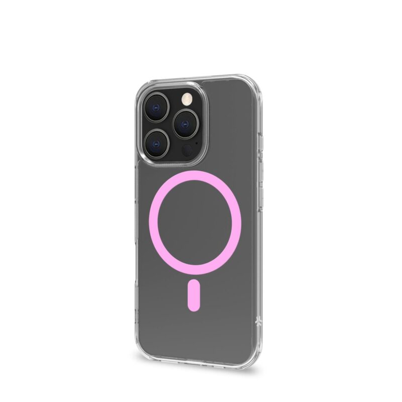 Celly TPU Cover with MAG for Apple iPhone 16 Pro Pink