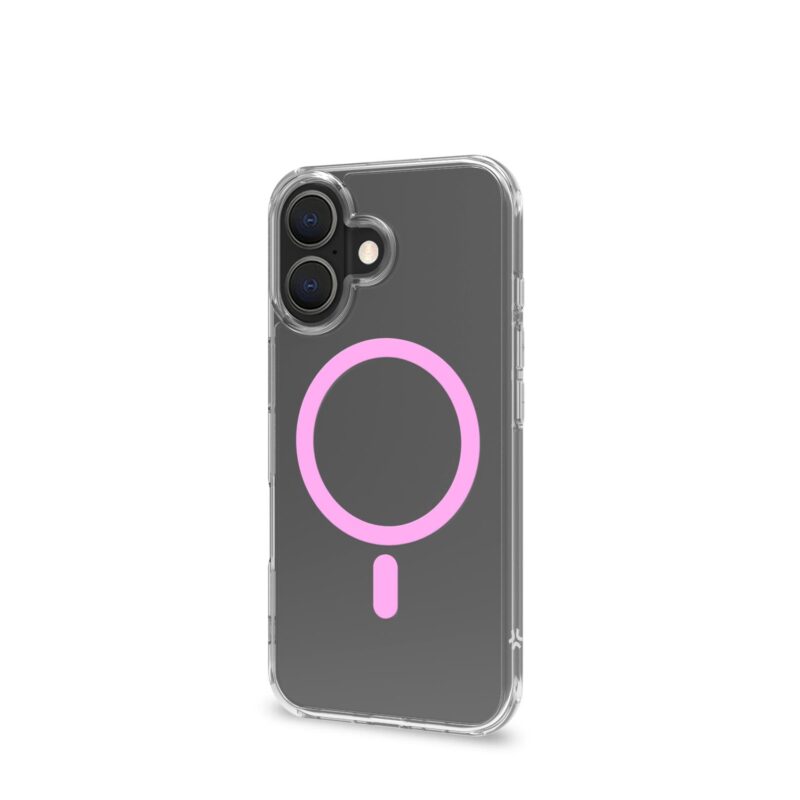 Celly TPU Cover with MAG for Apple iPhone 16 Pink