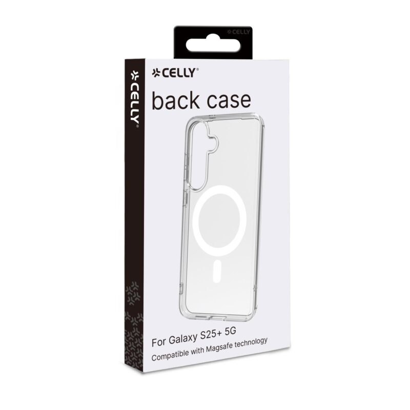 Celly TPU Cover with MAG for Samsung Galaxy S25+ 5G Transparent - Image 2