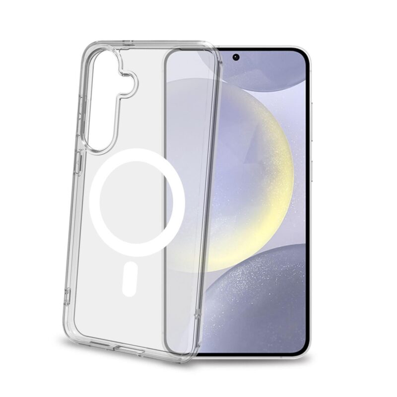 Celly TPU Cover with MAG for Samsung Galaxy S25+ 5G Transparent