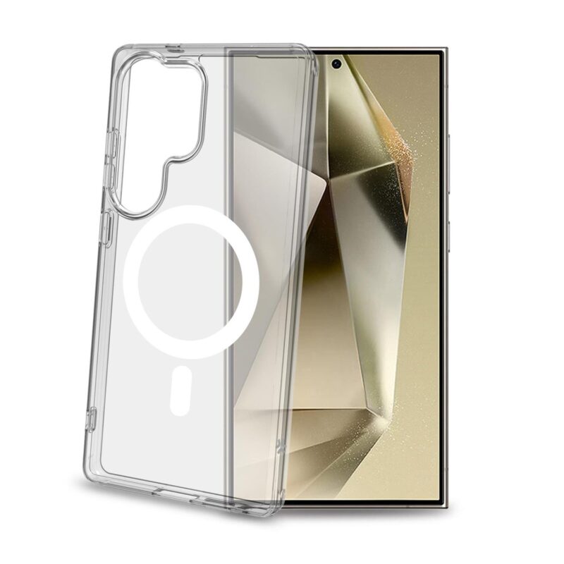 Celly TPU Cover with MAG for Samsung Galaxy S25 Ultra 5G Transparent