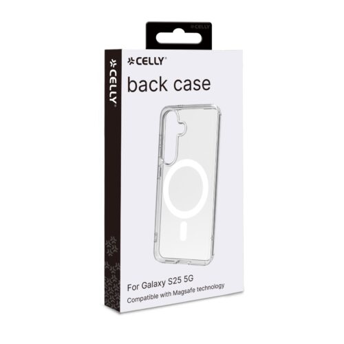Celly TPU Cover with MAG for Samsung Galaxy S25 5G Transparent - Image 2