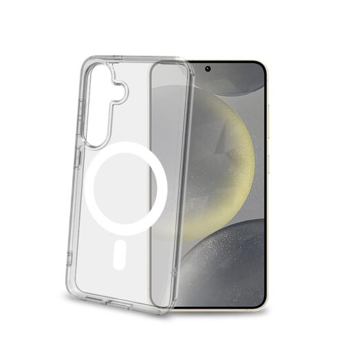 Celly TPU Cover with MAG for Samsung Galaxy S25 5G Transparent