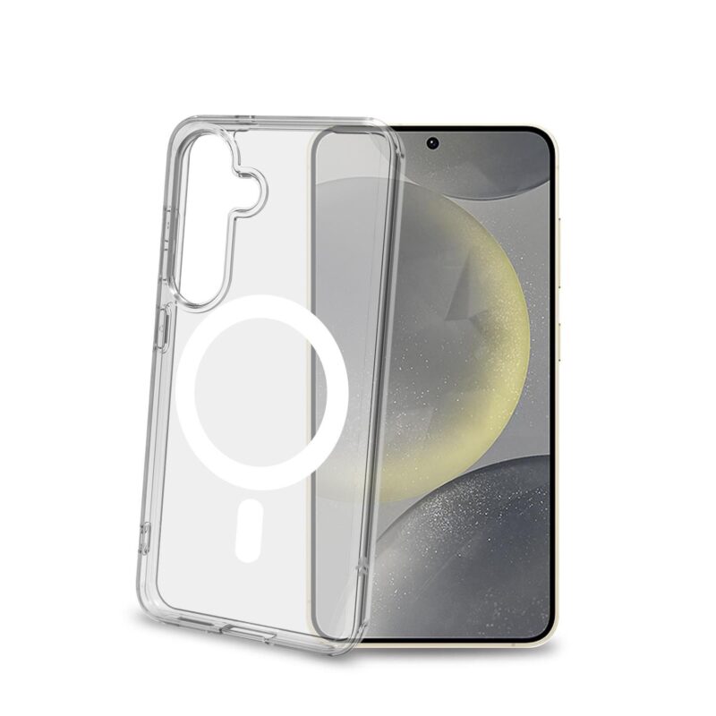 Celly TPU Cover with MAG for Samsung Galaxy S25 5G Transparent