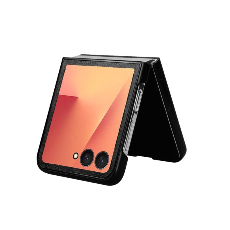 Celly Leather Folding Case for Samsung Galaxy Z Flip7 Black - Image 3