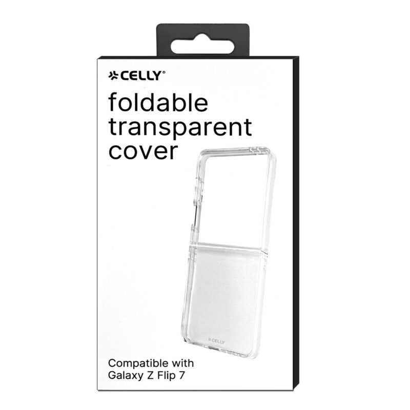 Celly Clear Folding Case for Samsung Galaxy Z Flip7 Transparent - Image 5