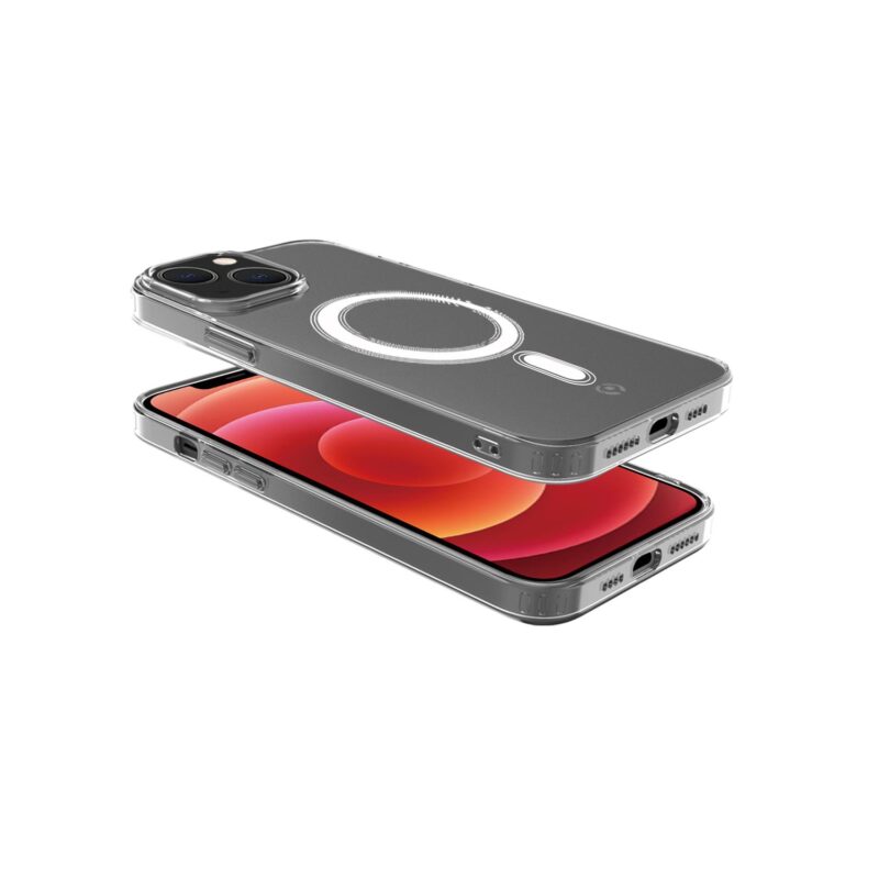Celly TPU Cover with MAG for Apple iPhone 14 Transparent - Image 2