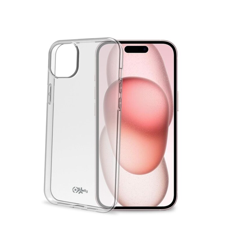 Celly TPU Cover for Apple iPhone 15 Transparent