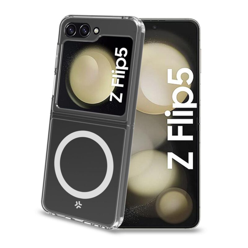 Celly TPU Cover with MAG for Samsung Galaxy Z Flip5 Transparent