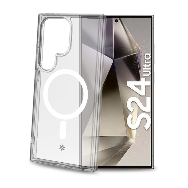Celly TPU Cover with MAG for Samsung Galaxy S24 Ultra 5G Transparent