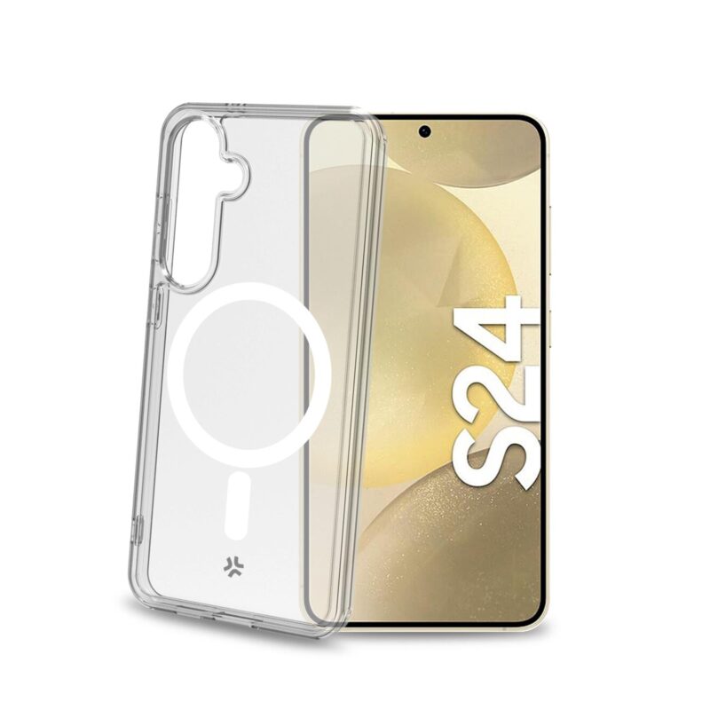 Celly TPU Cover with MAG for Samsung Galaxy S24 5G Transparent