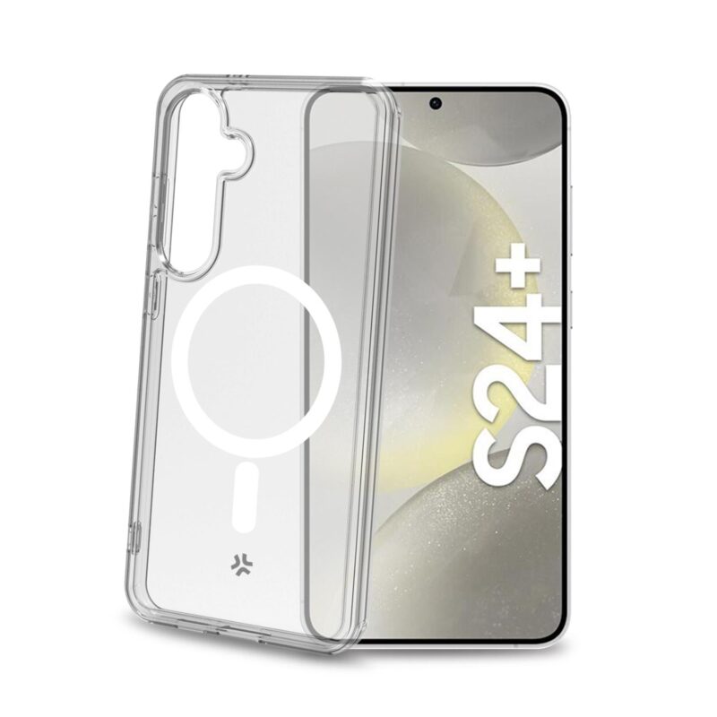 Celly TPU Cover with MAG for Samsung Galaxy S24+ 5G Transparent